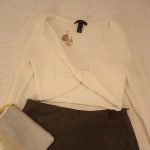 Long sleeve Knit Cropped Top